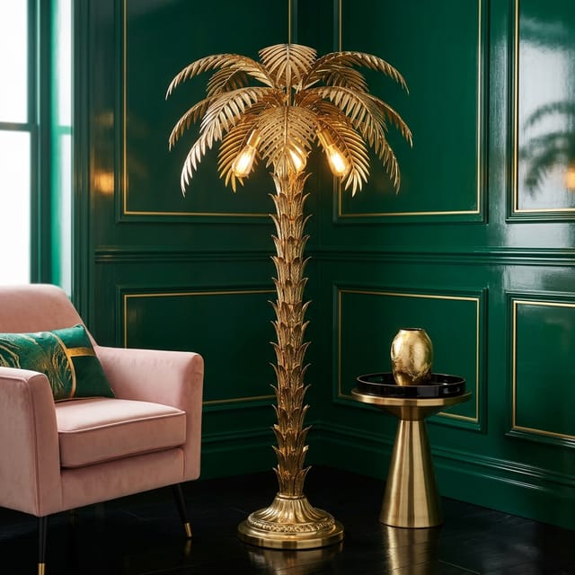 Brass Palm Tree Lamp