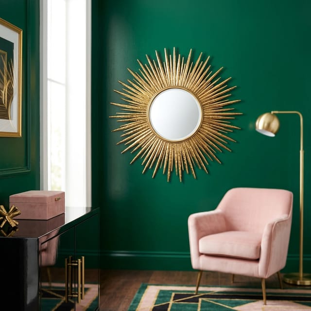 Sunburst Brass Mirror