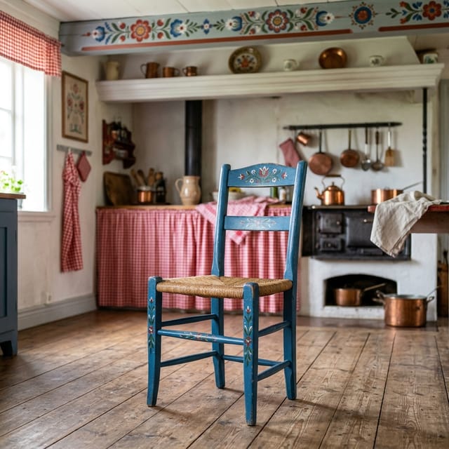 Blue Painted Dining Chairs