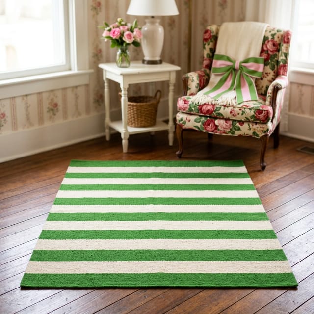 Green Stripe Rug