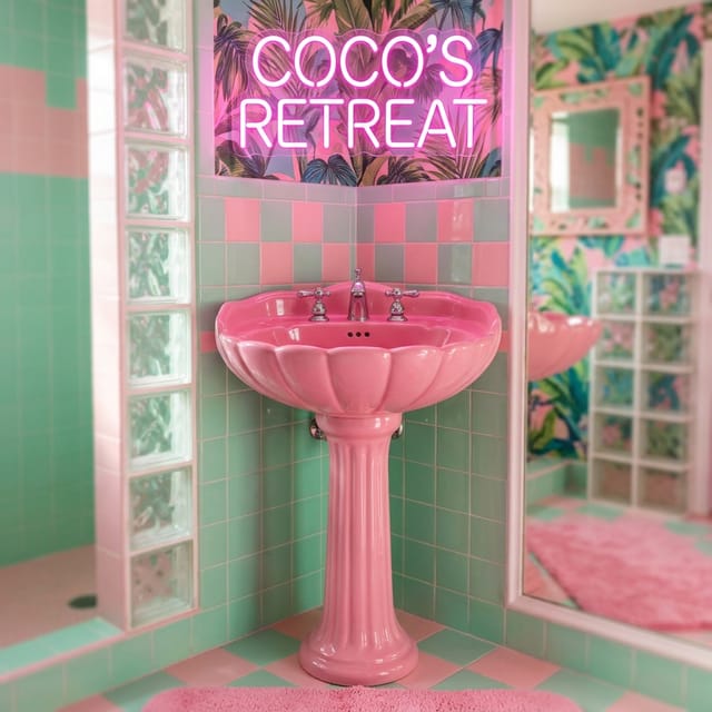Pink Clamshell Sink
