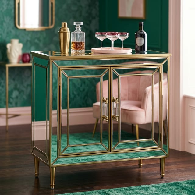 Mirrored Bar Cabinet