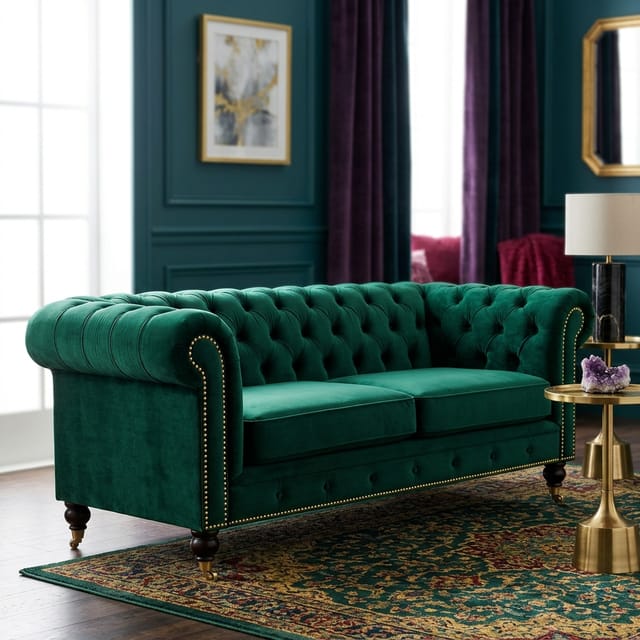 Emerald Chesterfield Sofa