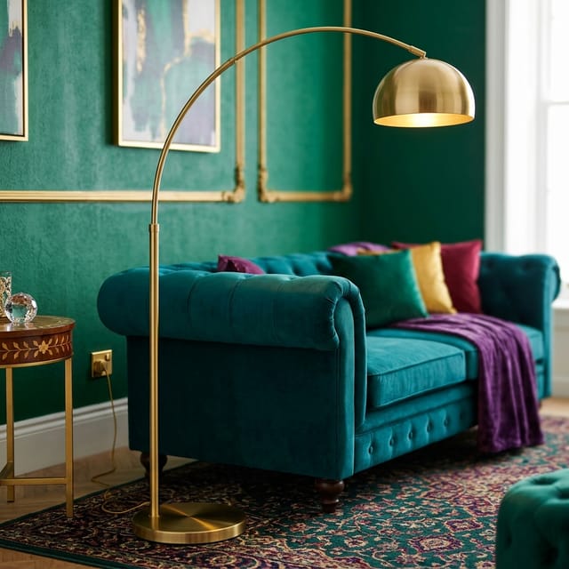 Gold Arc Floor Lamp