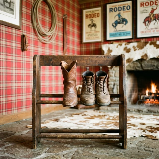 Antique Boot Rack