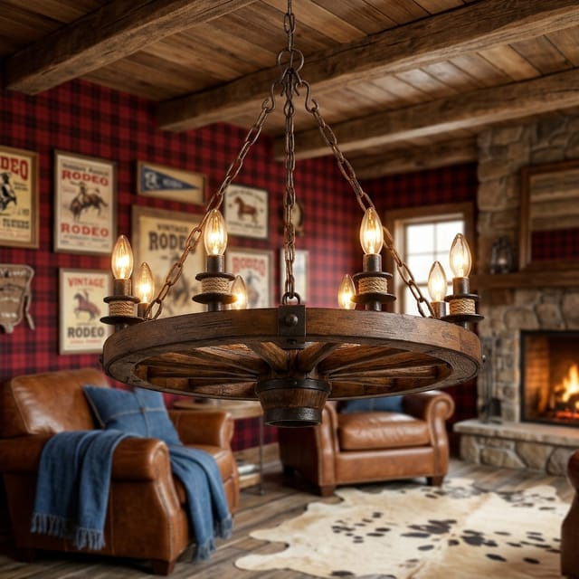 Wagon Wheel Chandelier