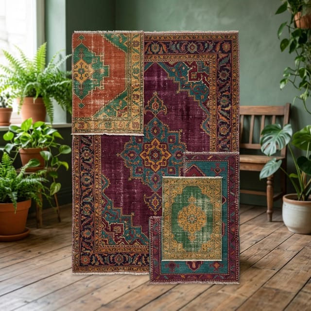Layered Vintage Rug