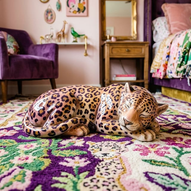 Ceramic Leopard Figure