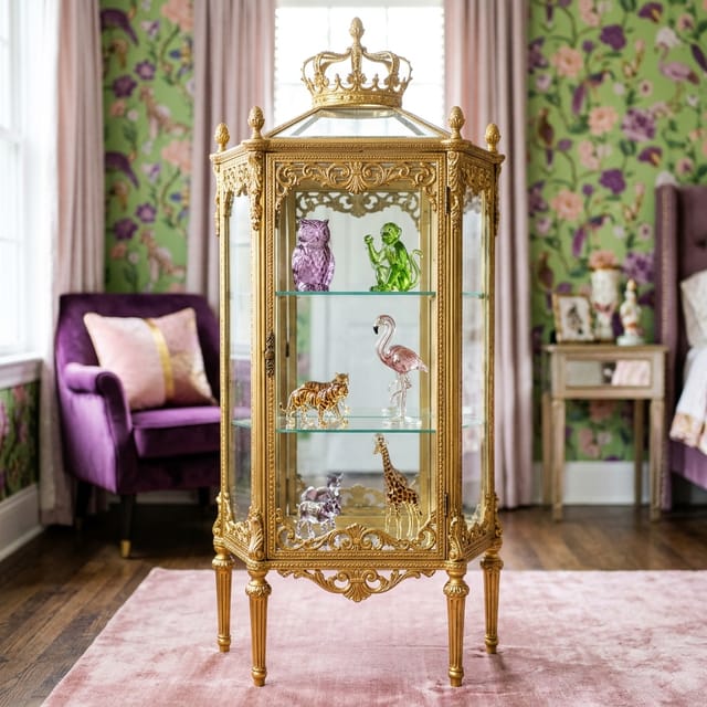 Gilt Curio Cabinet