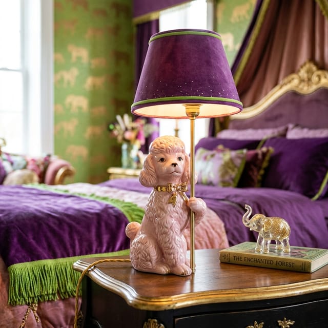 Pink Poodle Lamp