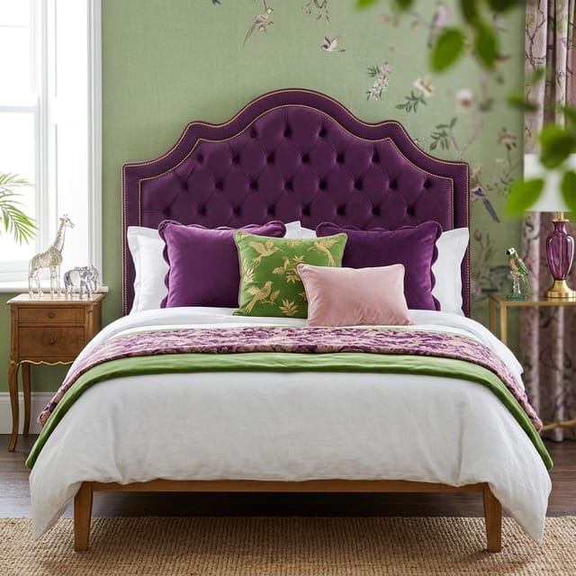 Scalloped Velvet Headboard