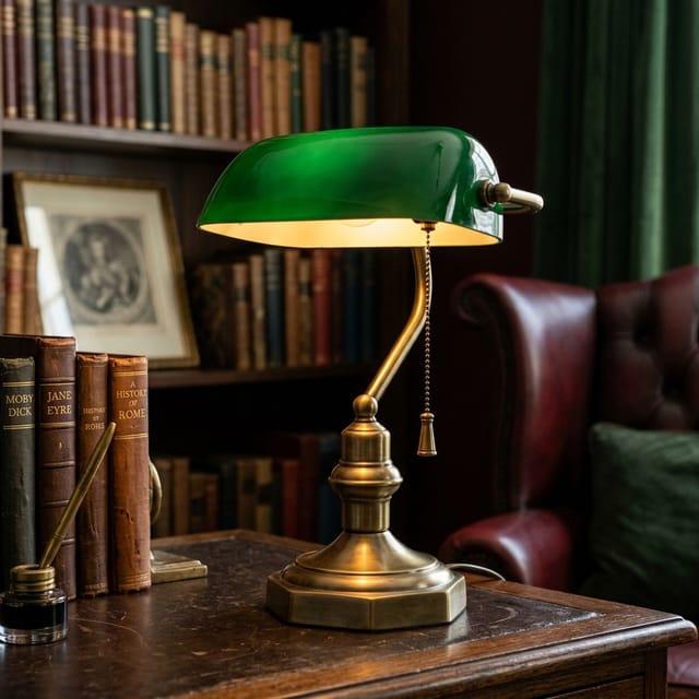 Brass Library Lamp