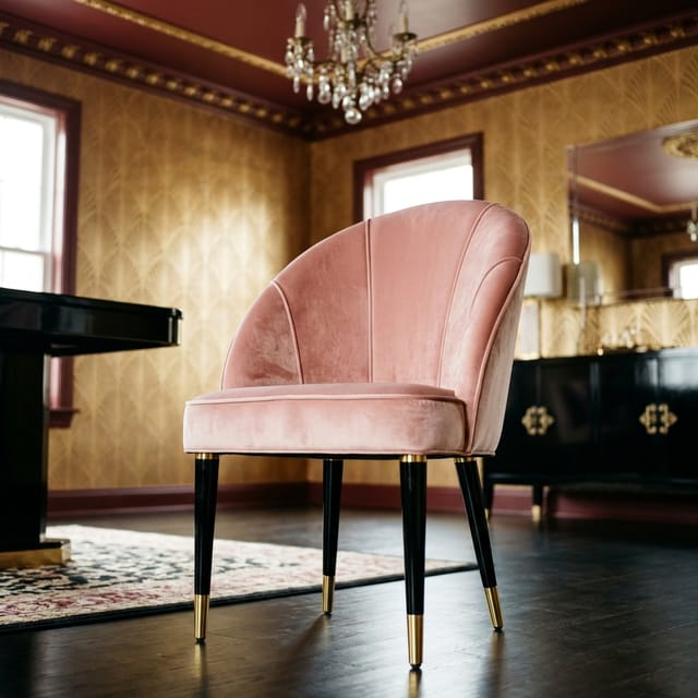 Blush Velvet Dining Chairs