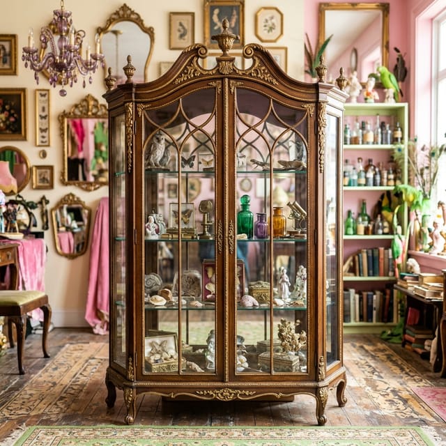 Glass-Front Curio Cabinet