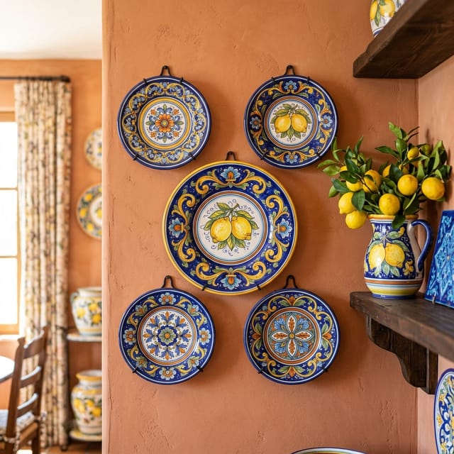 Blue Majolica Plates