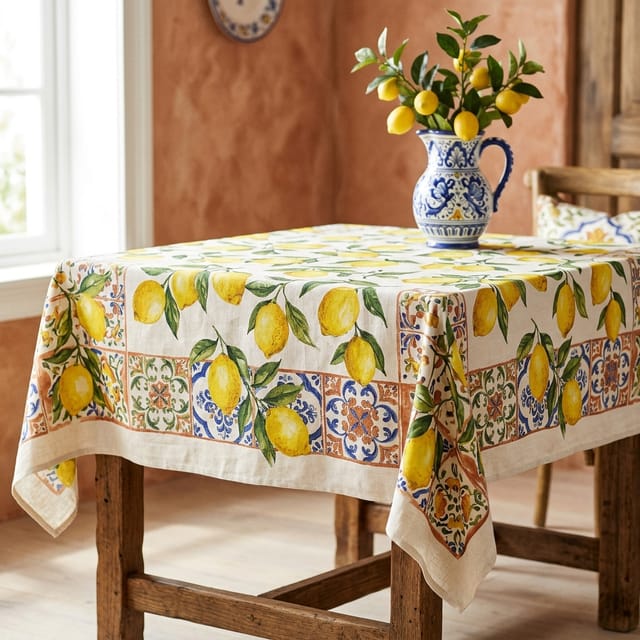 Lemon Print Tablecloth
