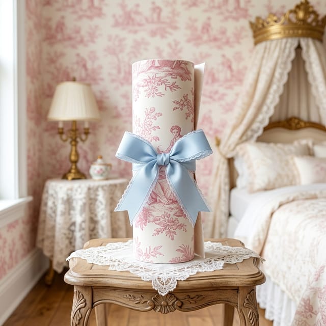 Pink Toile Wallpaper
