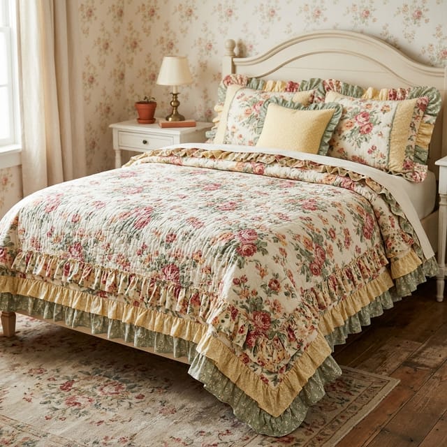 Ruffled Bed Quilt