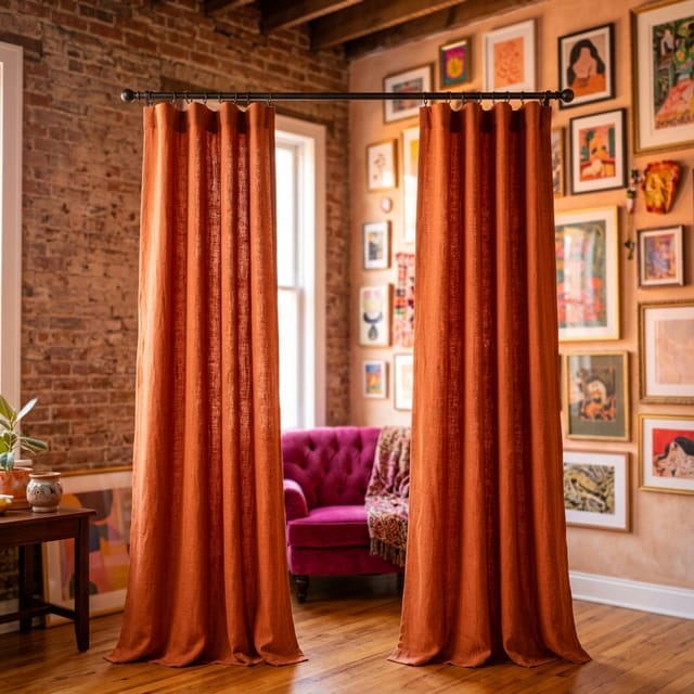 Sunset Linen Curtains