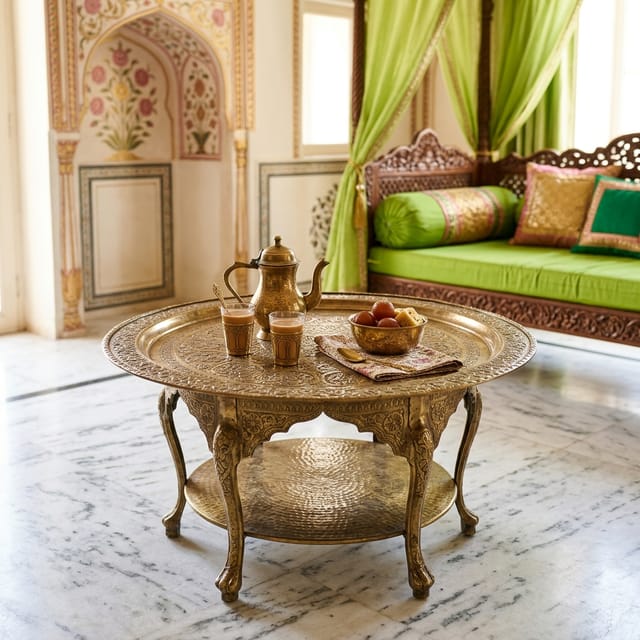 Brass Tray Coffee Table