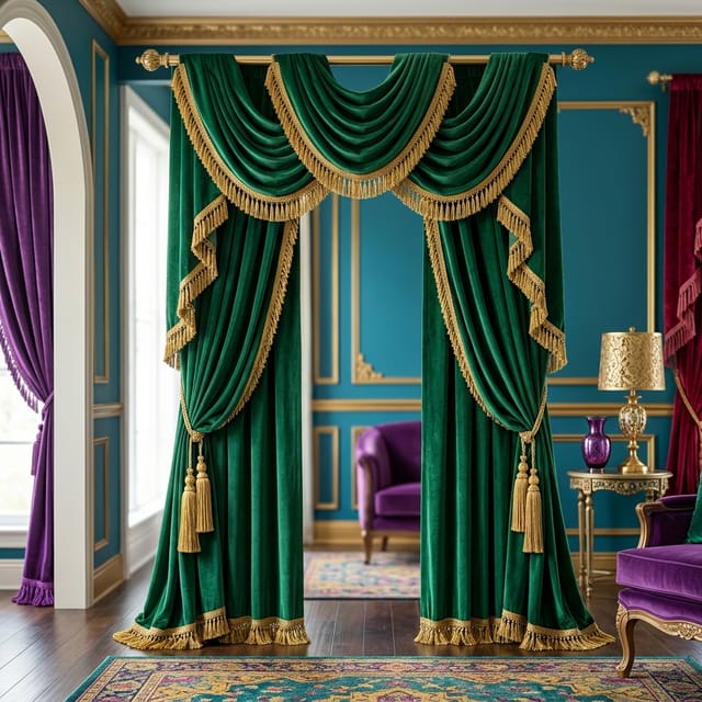 Velvet Swag Curtains