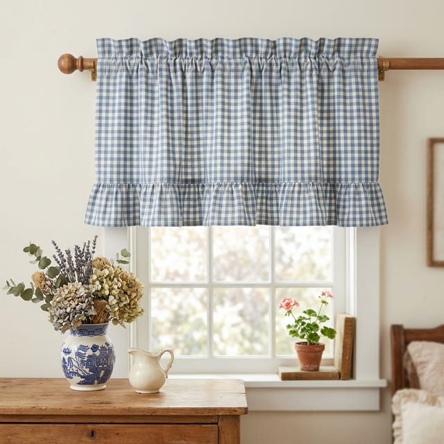 Ruffled Gingham Valance