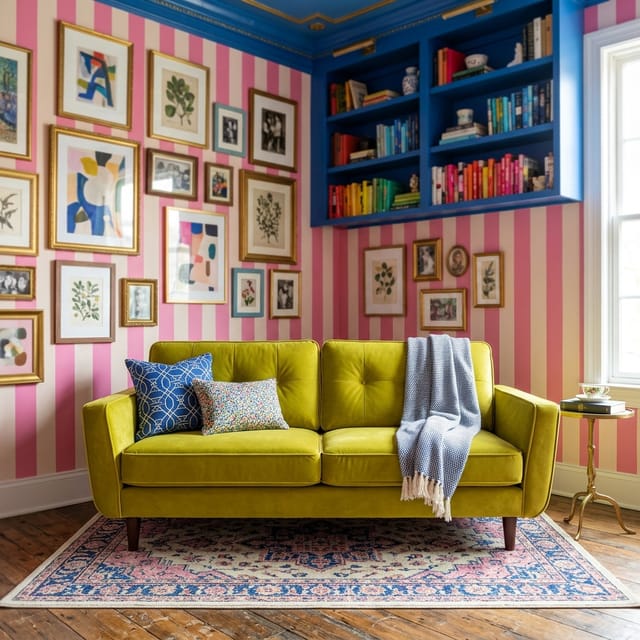 Chartreuse Velvet Sofa