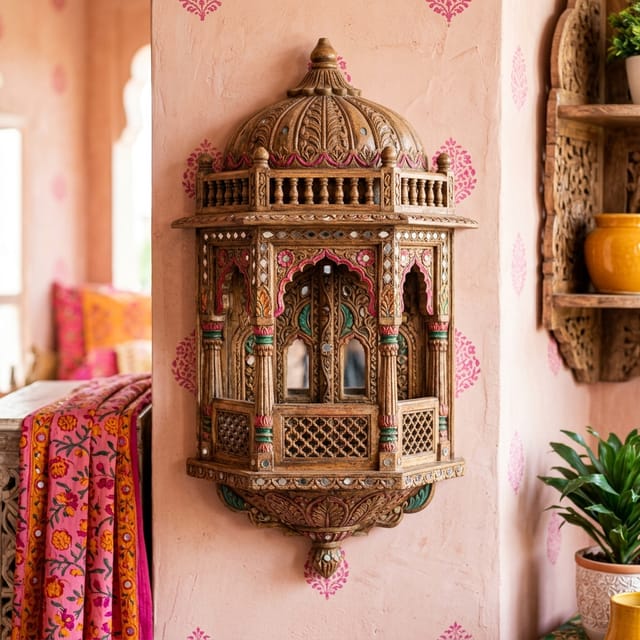 Carved Wood Jharokha