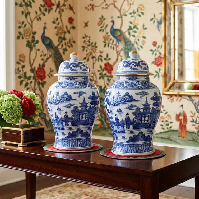 Blue and White Ginger Jars
