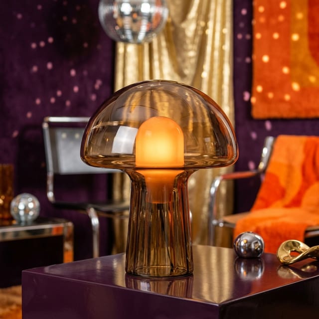 Smoked Glass Lamp