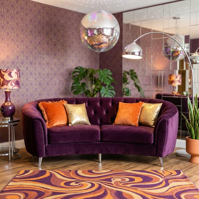 Velvet Conversation Sofa