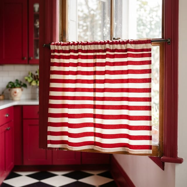 Striped Café Curtains