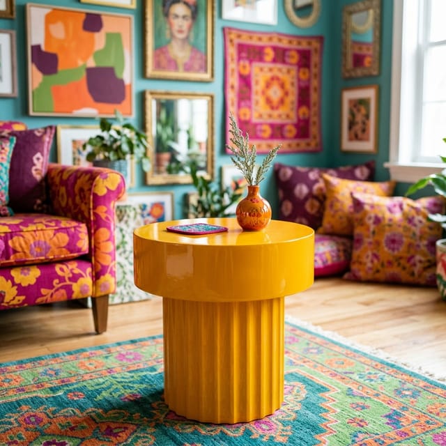Lacquered Side Table