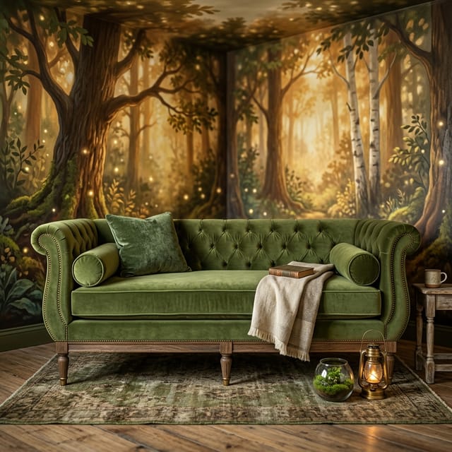 Moss Velvet Daybed