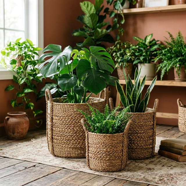 Woven Planter Set
