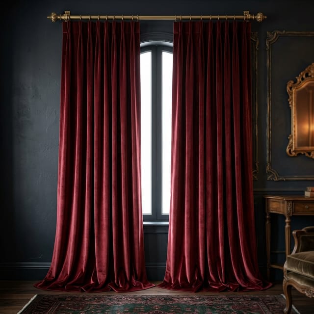 Silk Velvet Drapes