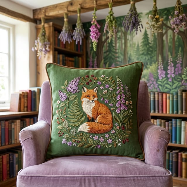 Embroidered Animal Pillows