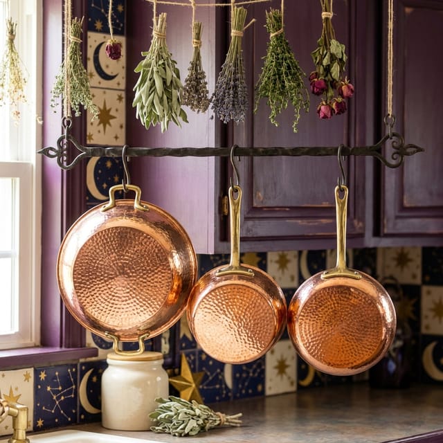 Hammered Copper Pot Set