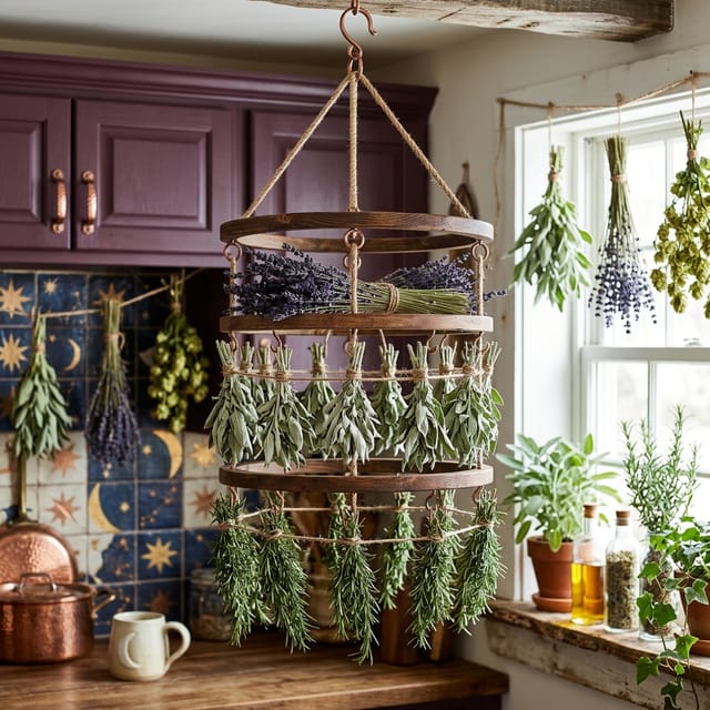 Hanging Herb Drying Rack