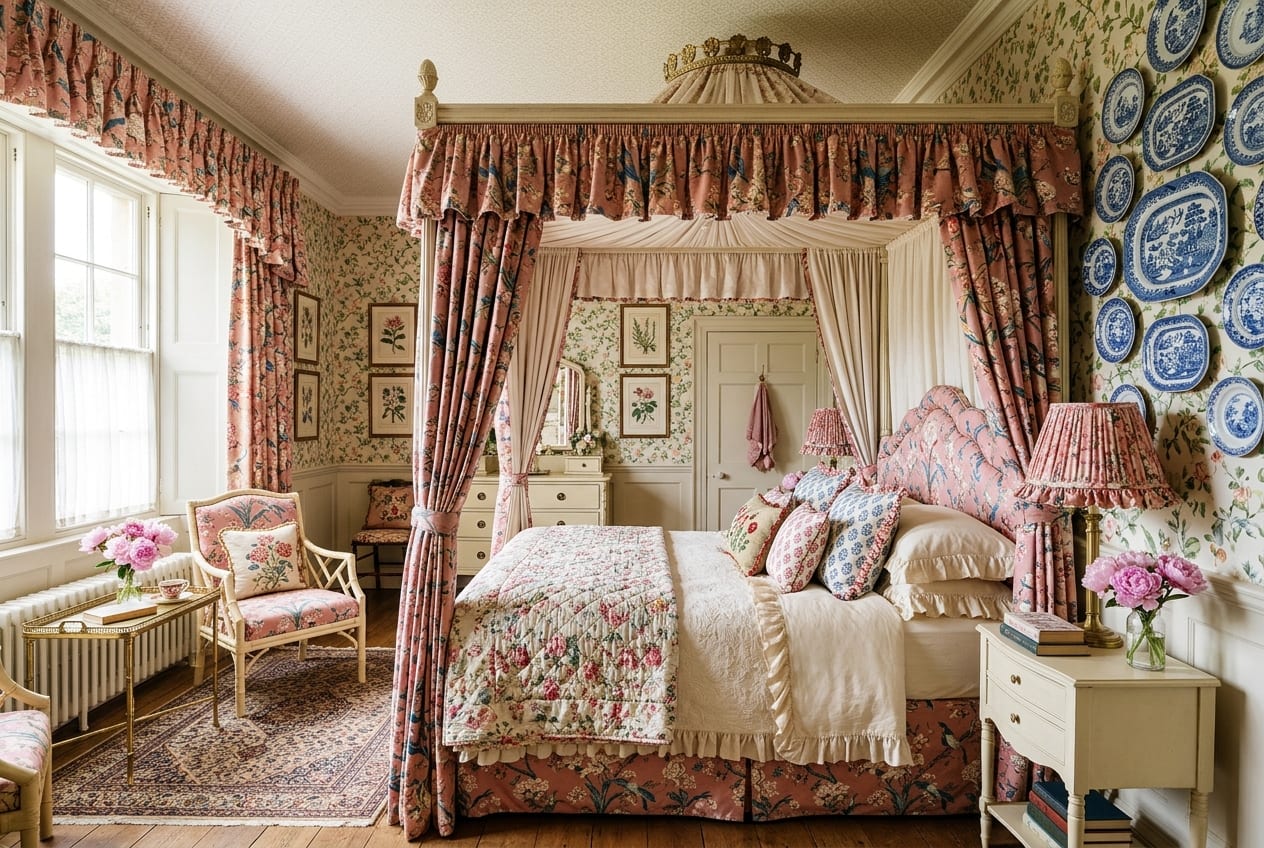 Chintz Plate Bedroom